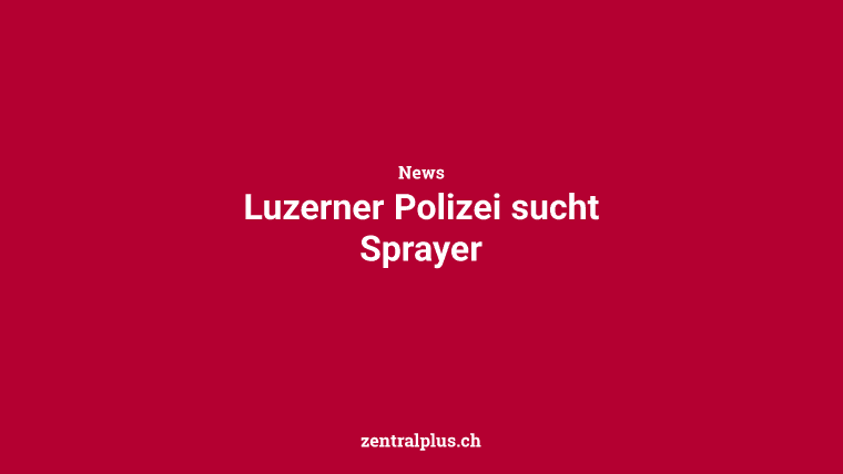 Luzerner Polizei sucht Sprayer