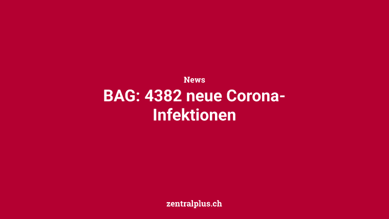 BAG: 4382 neue Corona-Infektionen