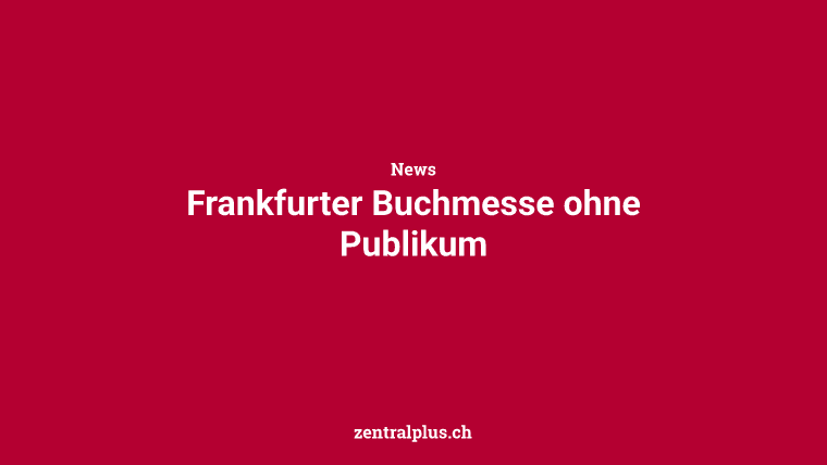 Frankfurter Buchmesse ohne Publikum