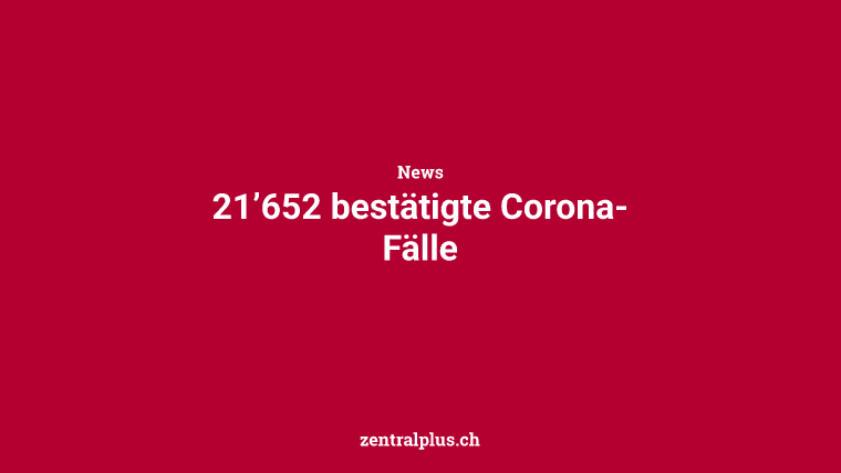 21’652 bestätigte Corona-Fälle