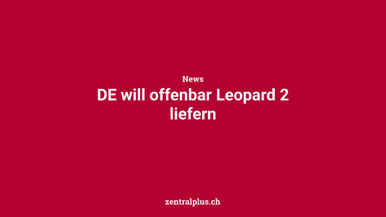 DE will offenbar Leopard 2 liefern