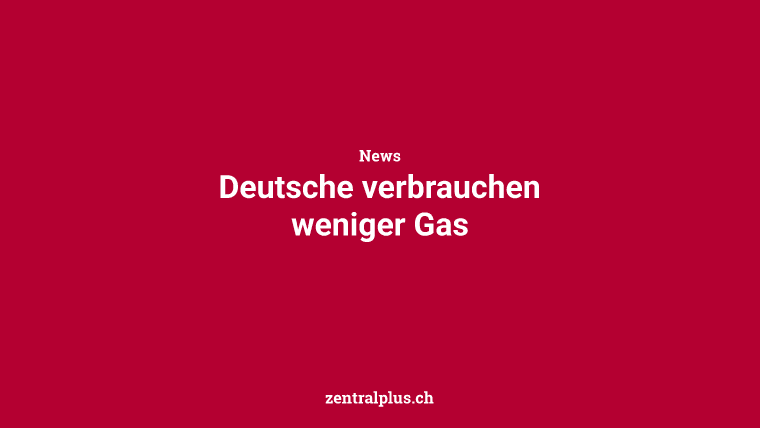 Deutsche verbrauchen weniger Gas