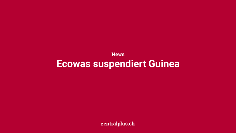 Ecowas suspendiert Guinea
