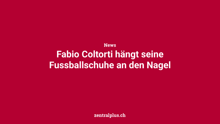 Fabio Coltorti hängt seine Fussballschuhe an den Nagel
