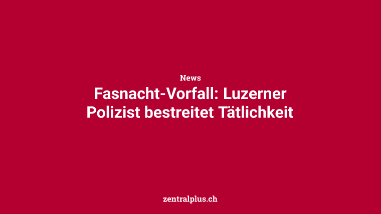 Fasnacht-Vorfall: Luzerner Polizist bestreitet Tätlichkeit