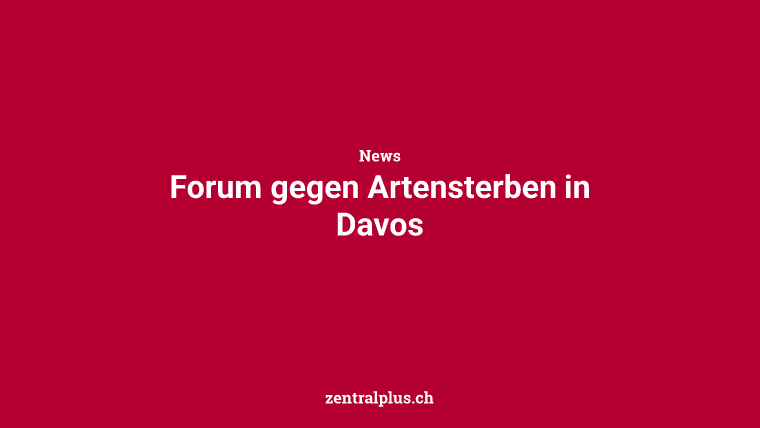 Forum gegen Artensterben in Davos