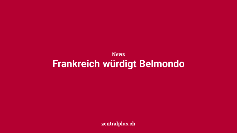 Frankreich würdigt Belmondo