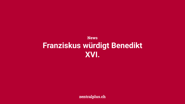 Franziskus würdigt Benedikt XVI.