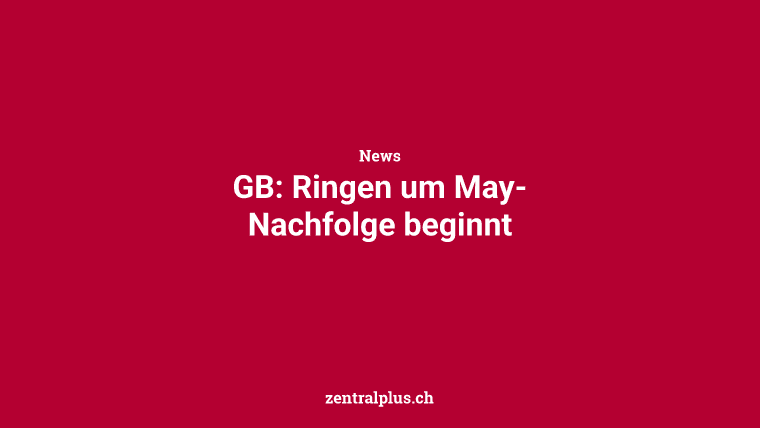 GB: Ringen um May-Nachfolge beginnt