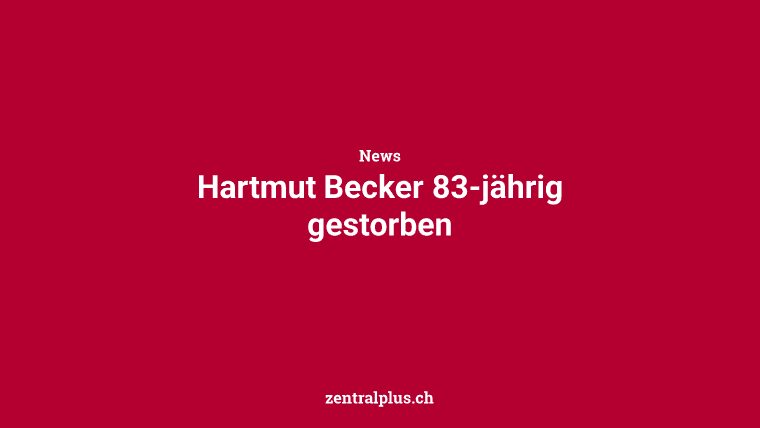 Hartmut Becker 83-jährig gestorben