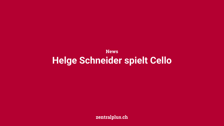 Helge Schneider spielt Cello