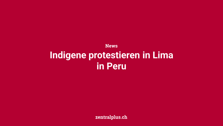 Indigene protestieren in Lima in Peru