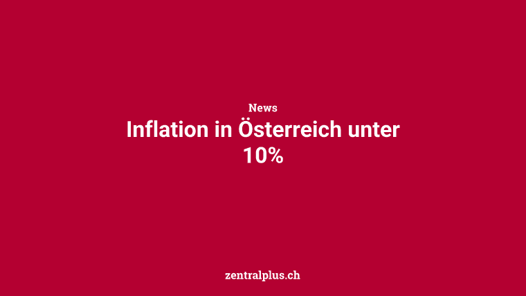 Inflation in Österreich unter 10%