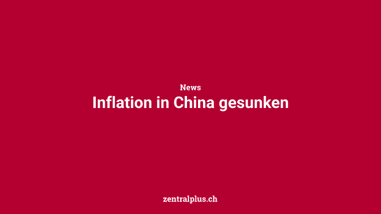 Inflation in China gesunken