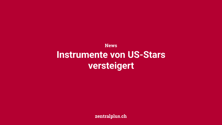 Instrumente von US-Stars versteigert