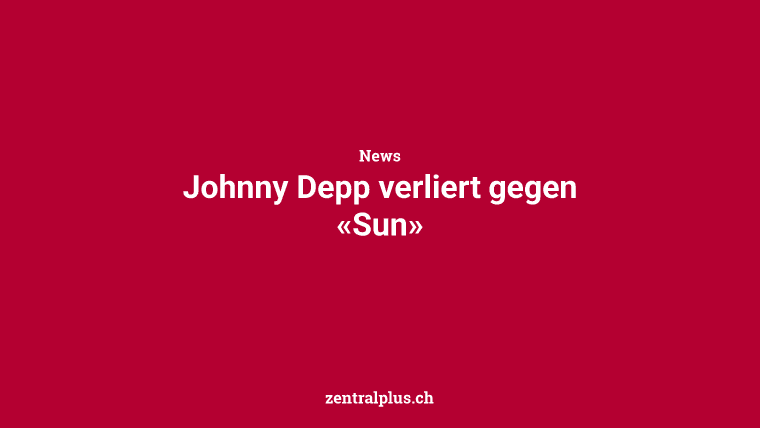 Johnny Depp verliert gegen «Sun»