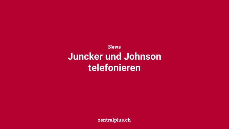 Juncker und Johnson telefonieren