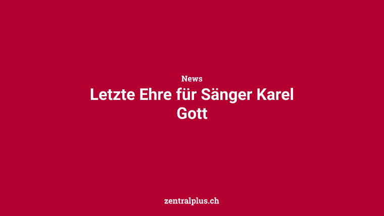Letzte Ehre für Sänger Karel Gott