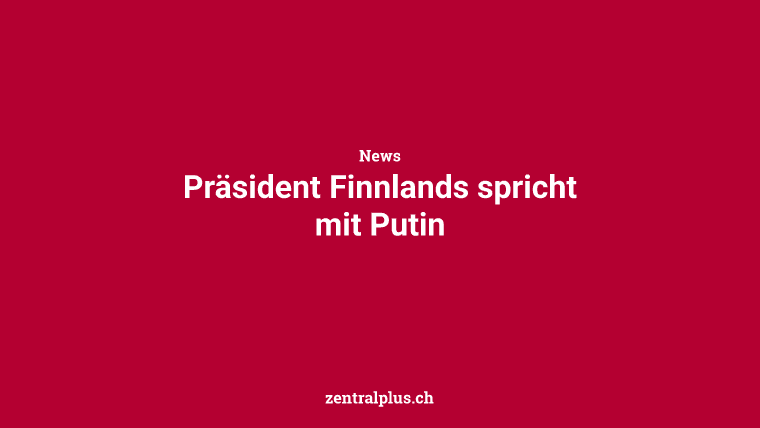Präsident Finnlands spricht mit Putin