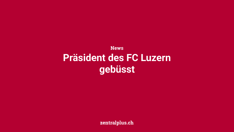 Präsident des FC Luzern gebüsst