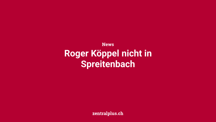 Roger Köppel nicht in Spreitenbach