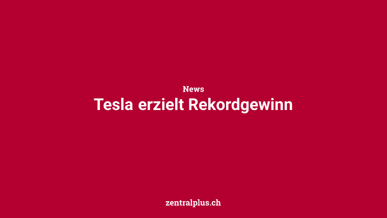 Tesla erzielt Rekordgewinn