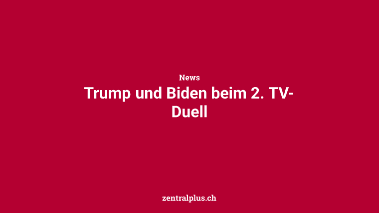 Trump und Biden beim 2. TV-Duell