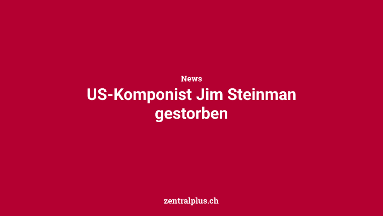 US-Komponist Jim Steinman gestorben
