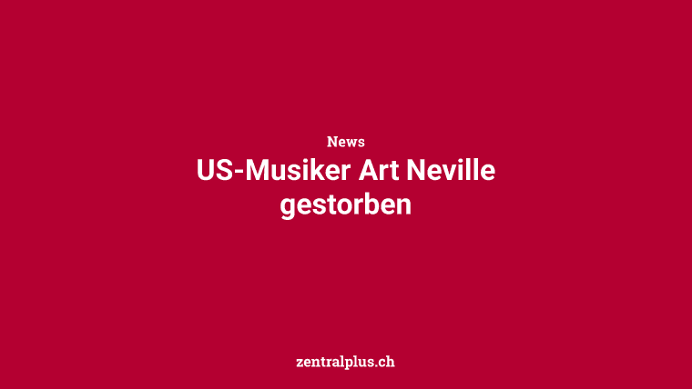 US-Musiker Art Neville gestorben