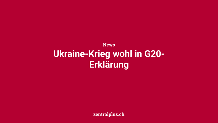 Ukraine-Krieg wohl in G20-Erklärung