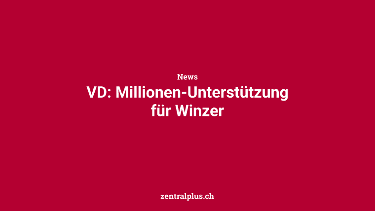 VD: Millionen-Unterstützung für Winzer