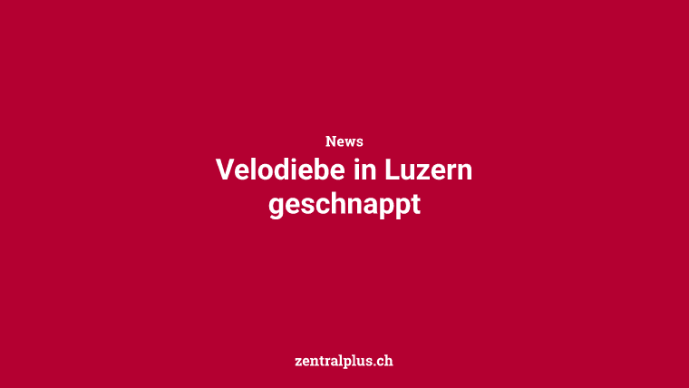 Velodiebe in Luzern geschnappt