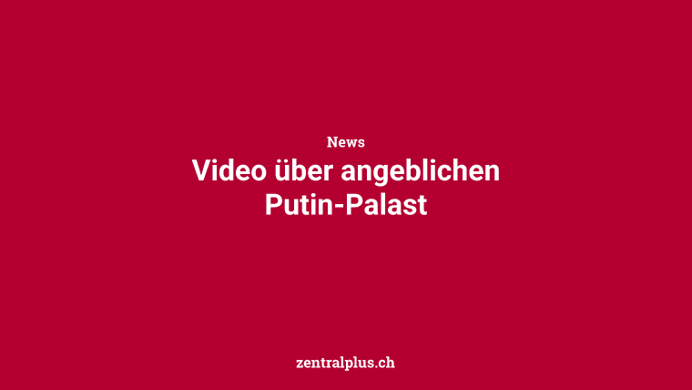 Video über angeblichen Putin-Palast