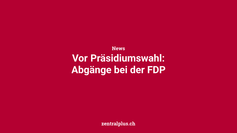 Vor Präsidiumswahl: Abgänge bei der FDP