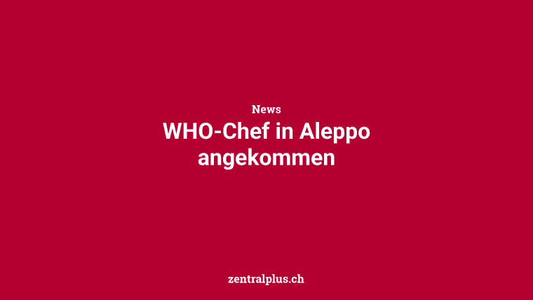 WHO-Chef in Aleppo angekommen