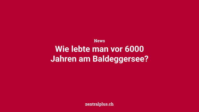 Wie lebte man vor 6000 Jahren am Baldeggersee?