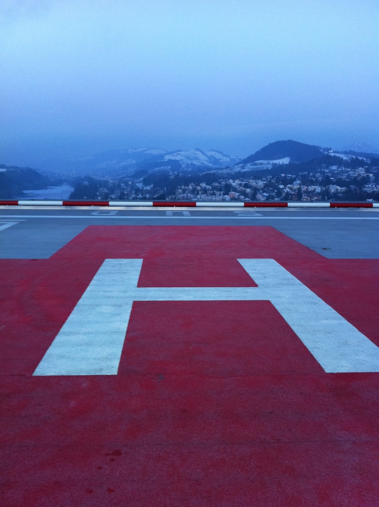 Der neue Helikopter-Landeplatz des Kantonsspital Luzern.