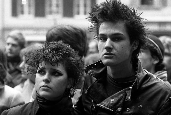 Konzert der Punkband Crazy  am 7. Februar 1981 auf dem Rathausplatz Luzern