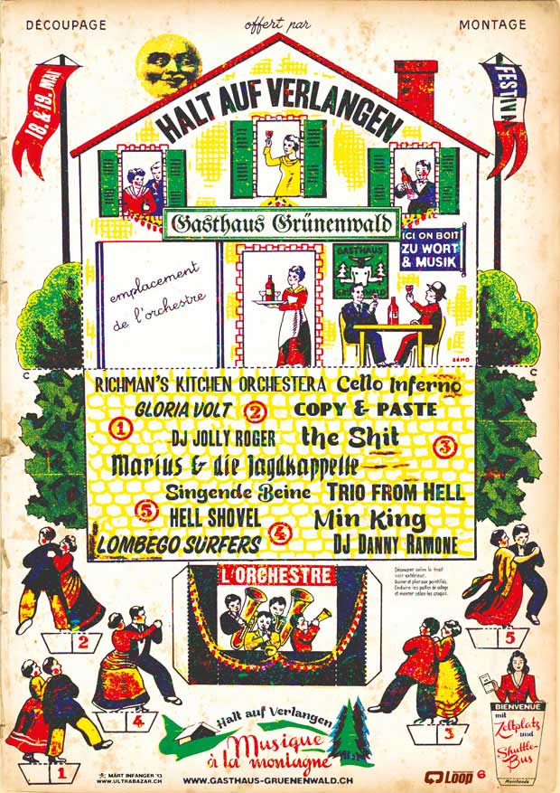 Ein Plakat des Legendären «Halt auf Verlangen»-Festivals.