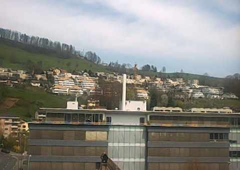 Das falsche Cheminée auf dem Schappe-Center in Kriens.