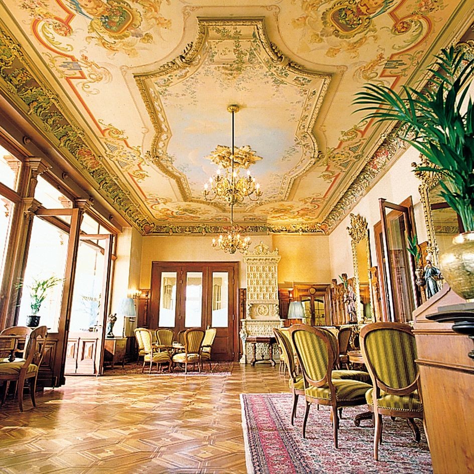Der Spiegelsaal im Hotel Albana: Er steht wie das Hotel unter Denkmalschutz.