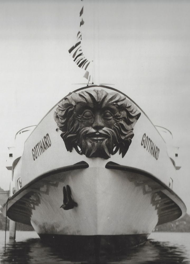 Erni machte die Galionsfigur für das Schiff «Gotthard».