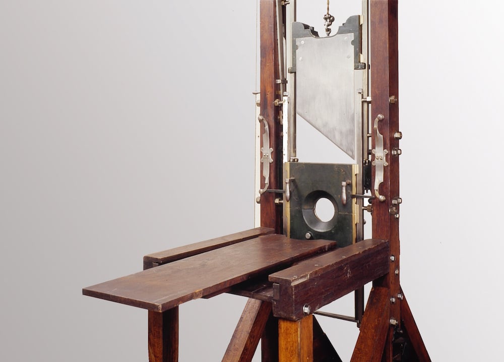 Die Guillotine im Historischen Museum Luzern, Foto: Historisches Museum Luzern.