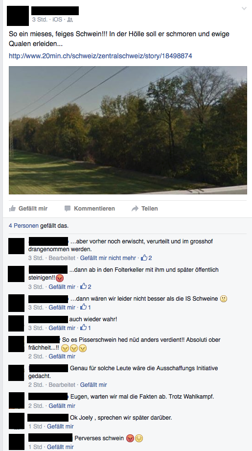 Auf Facebook tobt der Shitstorm.