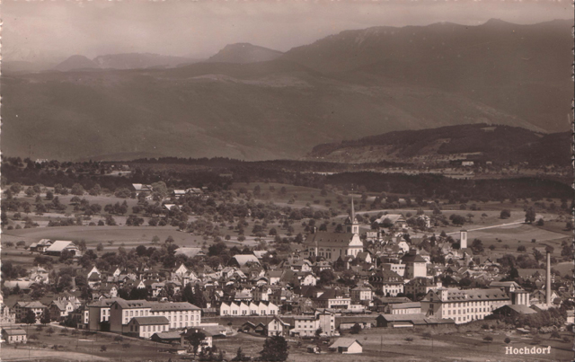 Blick auf Hochdorf von Westen mit der Lucerna im Vordergrund