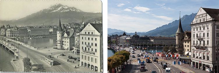 Die Seebrücke ist heute eine der meistbefahrenen Strassen im Kanton Luzern. (Neuaufnahme: Marc Hodel)