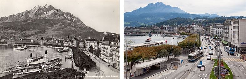 Das Schweizerhofquai und der Schwanenplatz sind heute verkehrstechnisch am Limit. (Neuaufnahme: Marc Hodel)