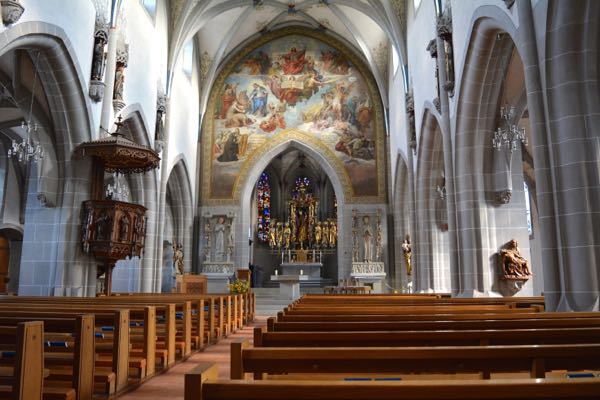 Die St.Oswald-Kirche. Ein Ort mit Ruhegarantie... Ausser, wenn der Organist gerade übt.