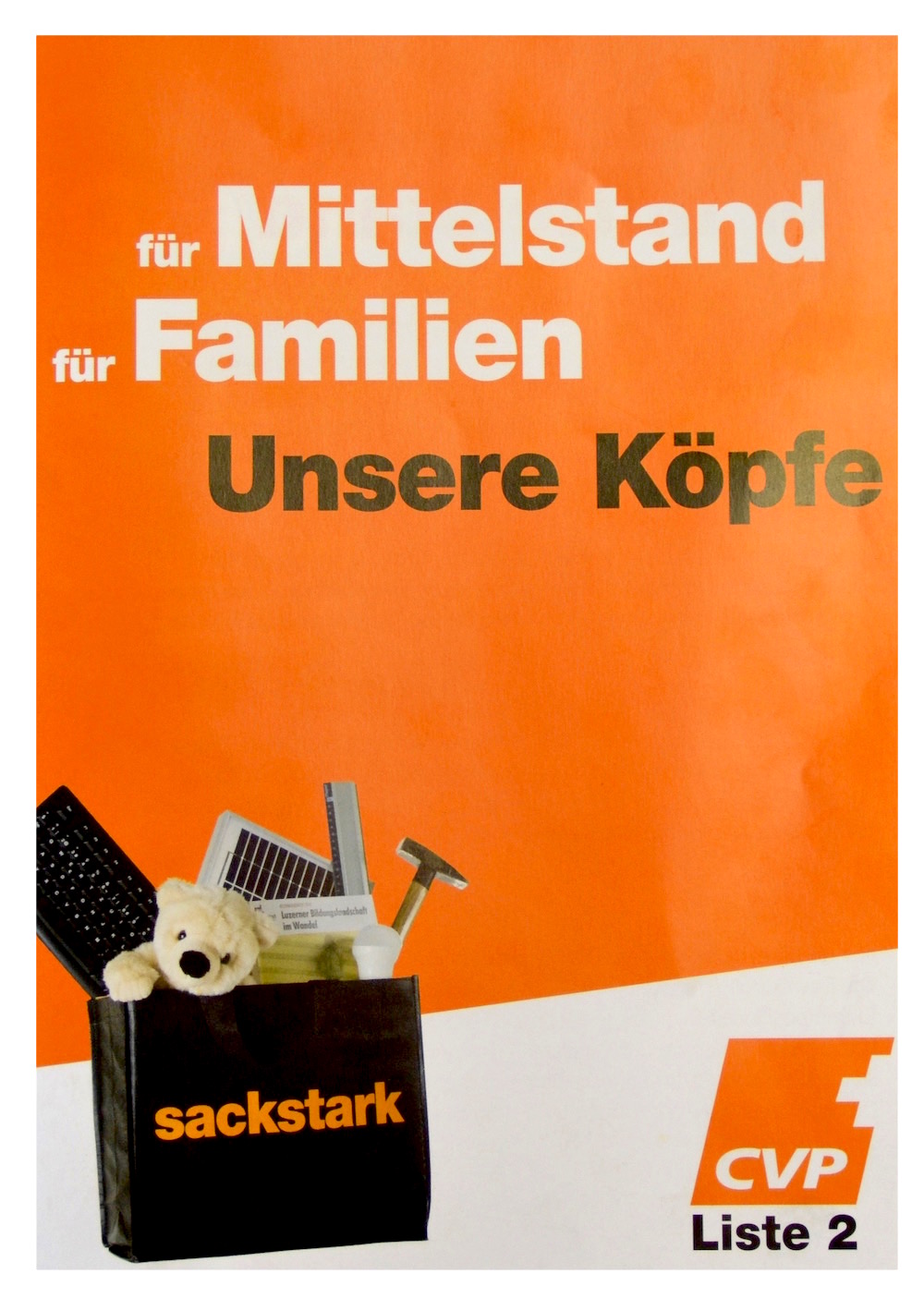 Die CVP stellt ihre «Köpfe» ins Zentrum.