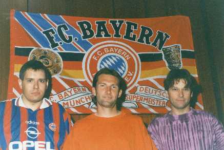 Ein Bild aus alten Zeiten: Patrik Blees (von links), Ludwig «Wiggerl» Kögl und Seppi Bucheli.